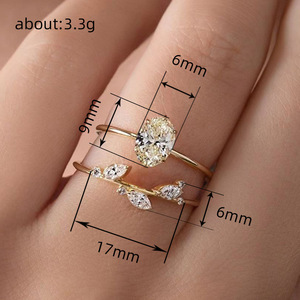 Anello impilabile da donna con micro intarsi a forma di bocciolo di tulipano, di lusso leggero, ad alta definizione, versatile, ornamento per l'indice. - Product Image 4