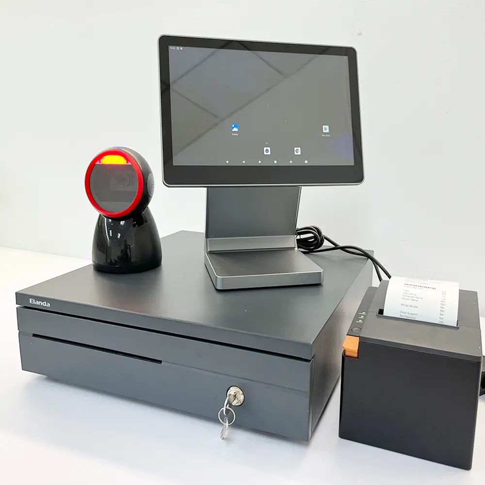 Eingebauter Scanner Aronium 11,6 Zoll alles in einem POS-Terminal Touchscreen POS-System Android POS-Maschine für den Wiederverkauf