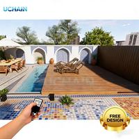 Couverture de piscine automatique électrique en acier inoxydable, télécommande, étanche, couverture de sécurité pour piscine extérieure, maison, hôtel, complexe hôtelier