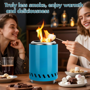 Vente en gros de foyer portable sans fumée en acier inoxydable, poêle à bois de table, foyer extérieur pour le camping, le barbecue, le jardin et les pique-niques - Product Image 6
