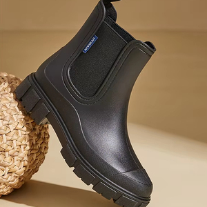 Giày bốt nữ kiểu mới chống thấm nước, cổ ngắn, miệng chun, chống trơn trượt, dùng được trong nhà và ngoài trời, chất liệu <span class=keywords><strong>PVC</strong></span>, thích hợp cho mùa hè và mùa đông - Product Image 6