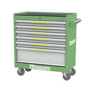 Fasano Tools 6 <b>Drawer</b> Rolling Tool Cabinet Green Steel <b>Workshop</b> Storage Cart - Product Image 2