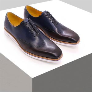 2025 Hot Sale Italian Style Oxfords Handmade <b>Cow</b> Leather Formal Shoes with Casual Style Factory for Man Wedding Office Shoes - Product Image 6
