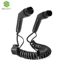 Câble de charge EV spiralé monophasé 16A 5M, norme européenne, pour véhicule électrique, à prix compétitif