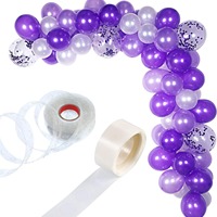 Taille personnalisée violet série princesse creux papillon Latex ballon guirlande ensemble nouveau Design pour la décoration de scène d'anniversaire