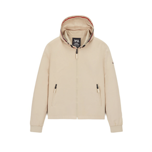 Veste coupe-vent en toile beige à capuche pour homme Norvège 1963, imperméable, logo scellé, taille XS - Product Image 2
