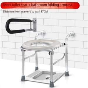 Home Wall Mount Swivel Stainless Folding Disabled Handicap Elderly Shower Bench Seat Bathroom Safety Adjustable Shower Chair - Product Image 1
