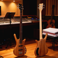 China Hot Selling Professional Musical Instruments High Quality 4 Strings 2 Single Pickup Electric Bass Guitar