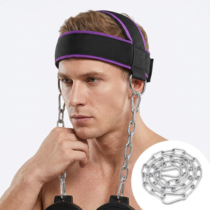 Arnés de Cabeza Ajustable de Alta Resistencia para Gimnasio con Logotipo Personalizado a Precio de Fábrica, Accesorio de Equipo de Fitness de Nailon y Cadena de Acero para Levantamiento de Pesas - Product Image 1