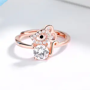 Anelli di compleanno creativi di vendita calda per regalo alla moda anelli di diamanti alla moda oro argento zodiaco per donne e ragazze