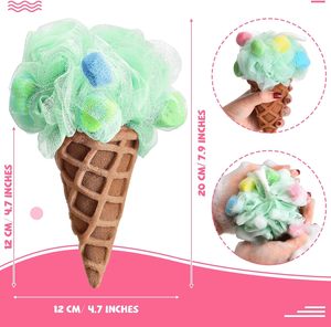 Esponja de Lufa con Logotipo Personalizado para Regalo, Divertida y Ecológica para el Baño, con Diseño de Helado - Product Image 4