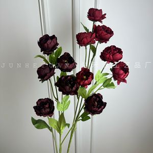 Junheyuan <b>Artificial</b> <b>Peony</b> Flowers Single Branch For Wedding Home Decor Photography Props - Product Image 3