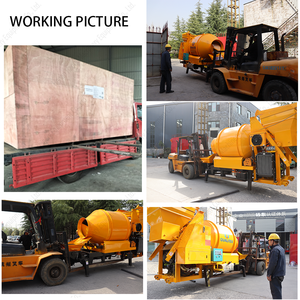 Anhänger Zement mischer mit Beton pumpe Klein Selbst laden der 350l 400l 500l Mobiler Betonmischer mit Pumpen motor und Motor - Product Image 6