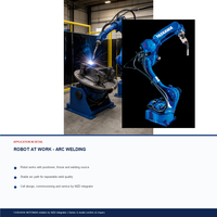 Bras robotisé Yaskawa à 6 axes équipé d'une torche pour soudage à l'arc, robot de soudage MIG MAG, cellule de soudage robotisée YRC1000