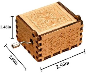 Nouvelle conception, prix d'usine, boîte à musique en bois 3D, boîte à musique à manivelle, vente en gros, boîte à musique avec poupée dansante, boîte à musique, boîte à bijoux musicale, Danci - Product Image 2