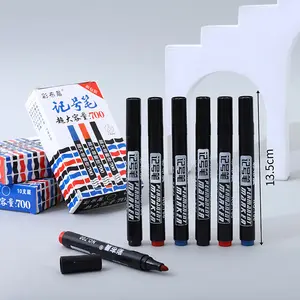 Werbe-benutzer definiertes Logo Schwarz/Blau/Rot 3 Farben No Erase Oily Paint Wasserdichter permanenter Markierung stift mit ungiftigem Tinten marker