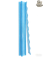 Support et pousseurs de Mahjong portables en acrylique à motif bleu moderne OEM, support transparent pour tuiles de dominos, pousseur magnétique 20 pouces