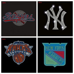 Premium Rhinestone Iron on Transfers <strong>New</strong> <strong>York</strong> Sports Teams 4 in 1 Collection High Quality DIY Apparel Decoration for Fans - Product Image 2
