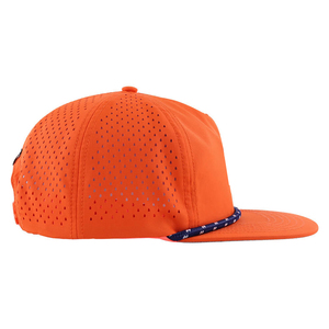 Nhà Sản Xuất 5 Bảng Điều Chỉnh Polyester Golf Thể Thao Hat Biểu Tượng Tùy Chỉnh Laser Cắt Lỗ Đục Gorras Hiệu Suất Snapback Hat Với Sợi Dây Thừng - Product Image 4