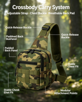 Sac à bandoulière tactique camouflage pour homme 8L, en polyester imperméable, système Molle, pour activités de plein air, randonnée, camping, tir, chasse