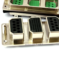 Connecteur métallique rectangulaire à trois cavités XJEC J177AF3-0163-T CN 10+40+10 Contacts Guide Pins