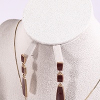 Mannequins en bois 3D demi-corps avec support pour boucles d'oreilles, présentoir pour bijoux personnels et vitrine de bijouterie