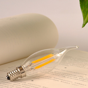 <span class=keywords><strong>Led</strong></span> bóng đèn dây tóc C35 thông minh nhỏ vít cơ sở thủy tinh nến với AC cung cấp điện 2W/4W/6W đuôi ánh sáng E14 - Product Image 1