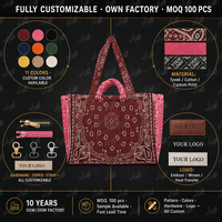 Sac à bandoulière personnalisé en toile imprimé cachemire motif floral, style rétro décontracté, sac hobo tendance pour étudiant, sac fourre-tout en toile, sac à main bandoulière