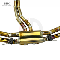 SDO Luxe Échappement Catback Valvetronic en Titane Doré pour Lamborghini URUS 4.0T V8 2018-2026 Performance à Quatre Sorties