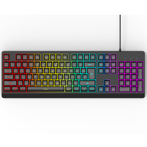 104 Key Black Office Membrane <strong>USB</strong> Wired Customized Full Sized <strong>Keyboard</strong> <strong>5</strong> Colors Lighting Backlit - Product Image 2