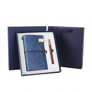 Set de Regalo de Cuaderno Escolar con Logotipo Personalizado, Correa, Bolígrafo, Cuaderno de Cuero, Papelería, Diario de Viaje A6 - Product Image 1