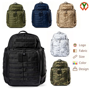 Sac à dos tactique de voyage avec compartiment pour ordinateur portable, système Molle, sac à dos tactique noir, léger, résistant, en tissu Oxford - Product Image 2