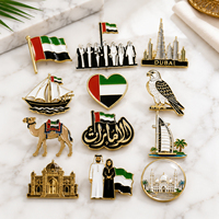 Badge magnétique en métal, badge d'émail personnalisé, de dubaï, vente en gros