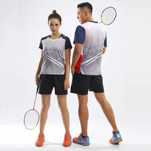 เสื้อแบดมินตันแห้งเร็วสำหรับคู่รัก,เสื้อออกกำลังกายเล่นกีฬาเสื้อยืดเทนนิส