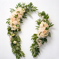 RHD En gros : Décoration florale d'angle colorée et artificielle pour mariages, événements et fêtes, toile de fond de scène, bouquet de mariée