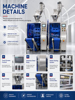 Machine d'emballage verticale automatique haute vitesse pour poudres avec remplisseur à vis sans fin pour sacs de 1 kg à 5 kg