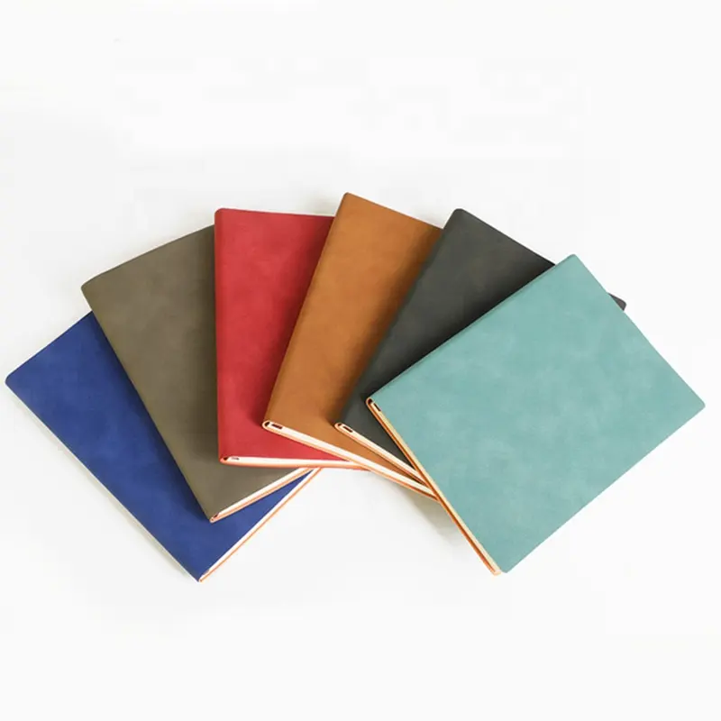 OEM Notebook Manufacturer Custom A5 Softcover PU Leather Business Office Notebook Cheap Bulk Leather Cover A5 Journal with Logo