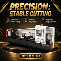 Tour CNC à lit plat CK6180, portée de 800 mm, alésage de 105 mm, tour CNC robuste