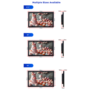 Pantalla Digital de Menú Android de 21.5, 32 y 43 Pulgadas, Pantalla Pequeña de Publicidad Digital para Interiores, Multimedia con CMS <span class=keywords><strong>Gratuito</strong></span> - Product Image 6