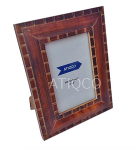 Atiqco Best Selling Attractive <b>Grey</b> Cubes Wooden Photo <b>Frame</b> with Digital Print 2-color Latest Standard Office <b>Frame</b> - Product Image 2