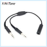 Adaptateur pour casque Airbus 7.1mm Dual Plug Aviation Headphone Cable Mili[tary] Brand New Condition 2 1 DC Output Adapter