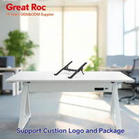 Support d'ordinateur réglable Great Roc, 8 niveaux de hauteur, antidérapant, pour ordinateurs portables et tablettes