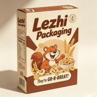 Scatola di Cartone Ondulato di Alta Qualità per Cereali a Forma di Serpente, Confezione Personalizzata Stampata e Pieghevole