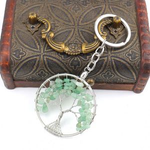 Hot Selling for <b>Tree</b>-Inspired Amethyst <b>LED</b> Keychain Unique Natural Crushed Stone Design Durable <b>Tree</b> Pendant Keyring - Product Image 2