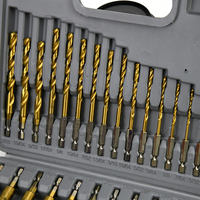 Brocas hexagonales recubiertas de titanio Nesen, 30 piezas, adaptador de cambio rápido incluido, corte estable para trabajos en acero, aleación de cobre y metal