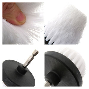 Cepillos de Limpieza Cónicos Blancos de 2.5 Pulgadas, Cabezal de Cepillo Eléctrico Cónico con Vástago de 6.35 mm para Limpieza del Hogar y del Automóvil - Product Image 4