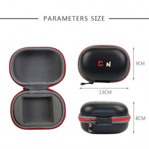 Custom Portable PU and Oxford Material <b>Hard</b> EVA Watch Pouch Travel Waterproof Zipper Watch Case with <b>Pillow</b> Stylish Bag - Product Image 6