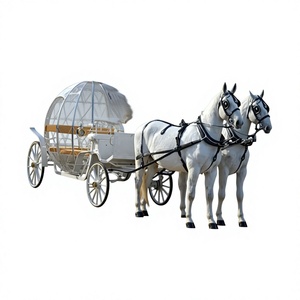 Compre Carruajes de Cenicienta Tirados por Caballos, Carruaje de Cenicienta con Dos Caballos, Último Modelo de Carruaje de Cenicienta con 4 Ruedas para Bodas - Product Image 1