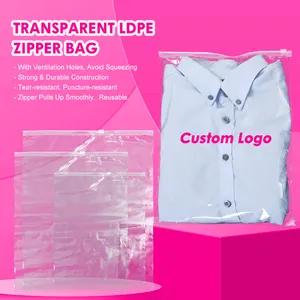 中国からのプラスチック製品ジップロックバッグクリアジッパージップロック環境にやさしい包装服カスタムロゴビニール袋