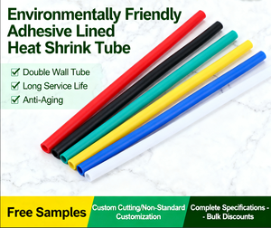 طقم أنابيب لاصقة مزدوجة الجدار قابلة للتقلص بالحرارة مادة عازلة حمراء سوداء PE V حماية الكابلات - Product Image 2